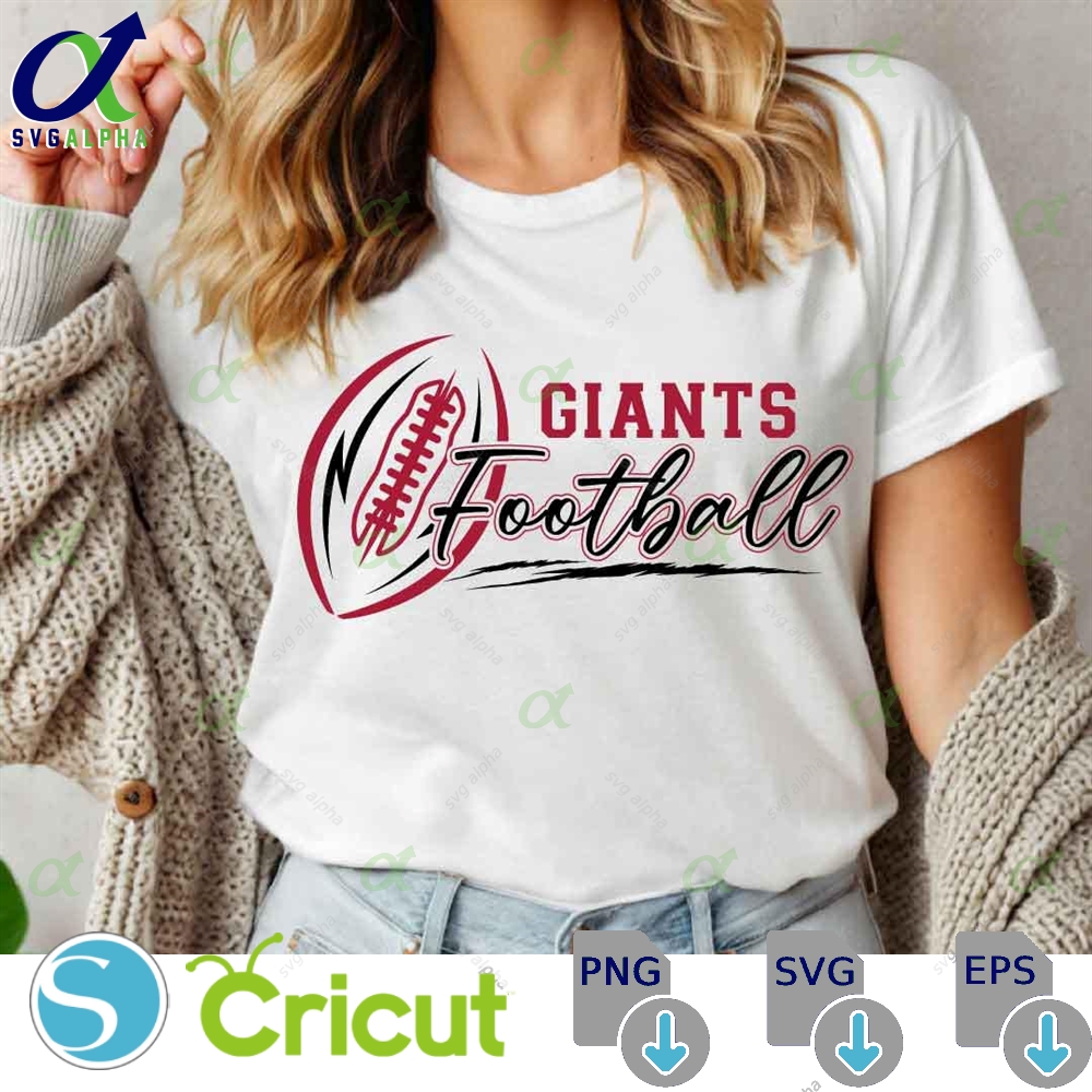 Giants Football Svg Png Football Svg Sports Svg Football Shirt Sublimation Designs Png Dxf Jpg Eps